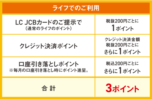 ライフでのご利用